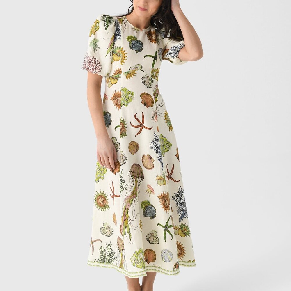 ALEMAIS Shell Fish Flared Dress
